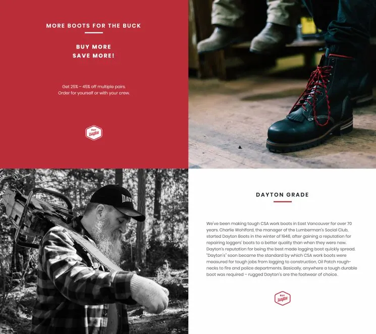 Dayton brand story section