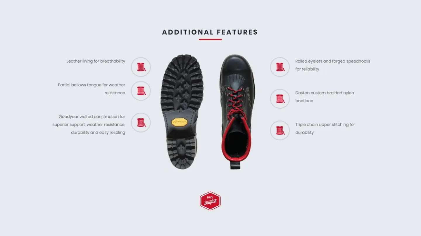 Dayton boot features section