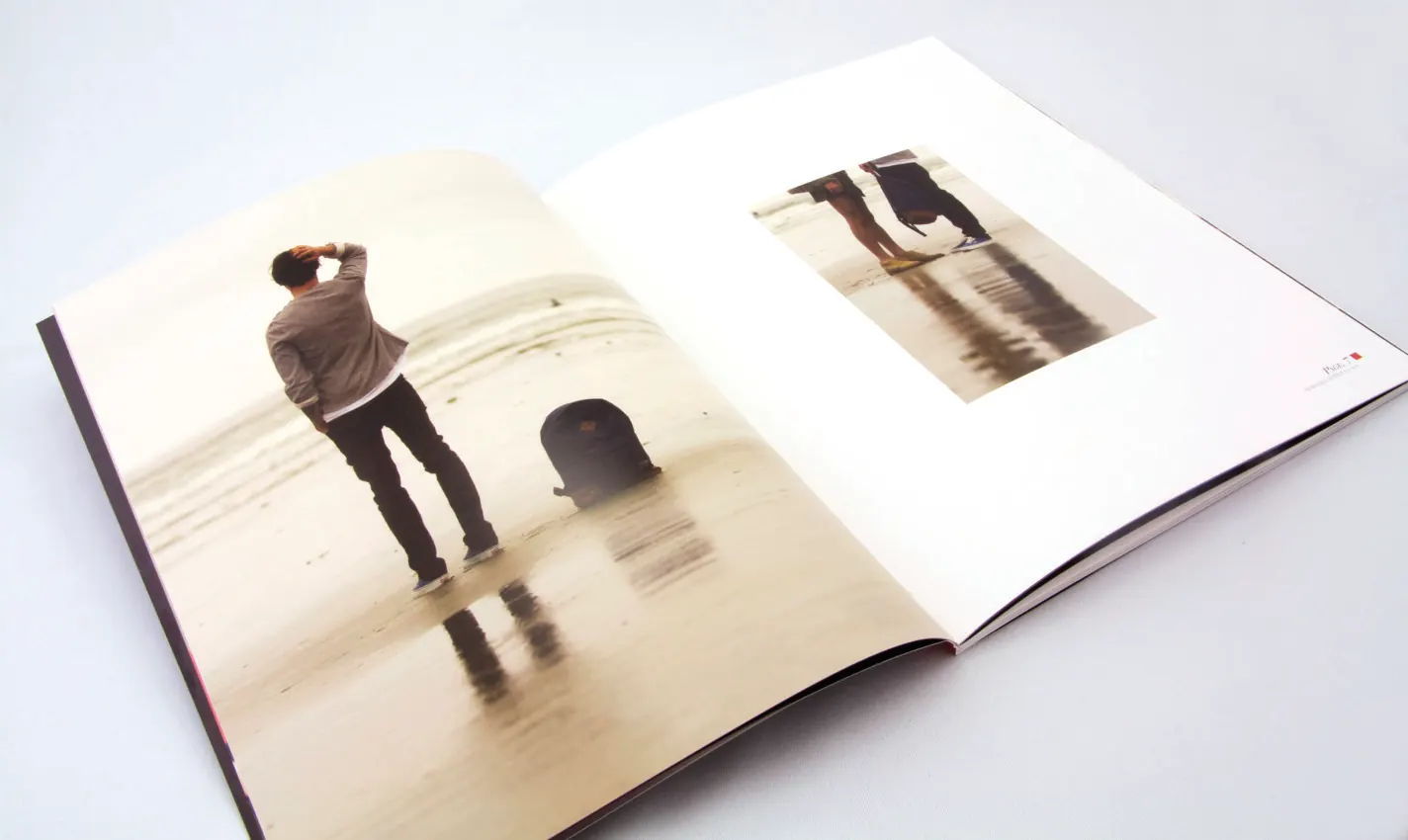 Herschel lookbook spread with travel photography