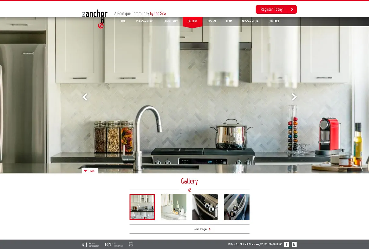 The Anchor website gallery page